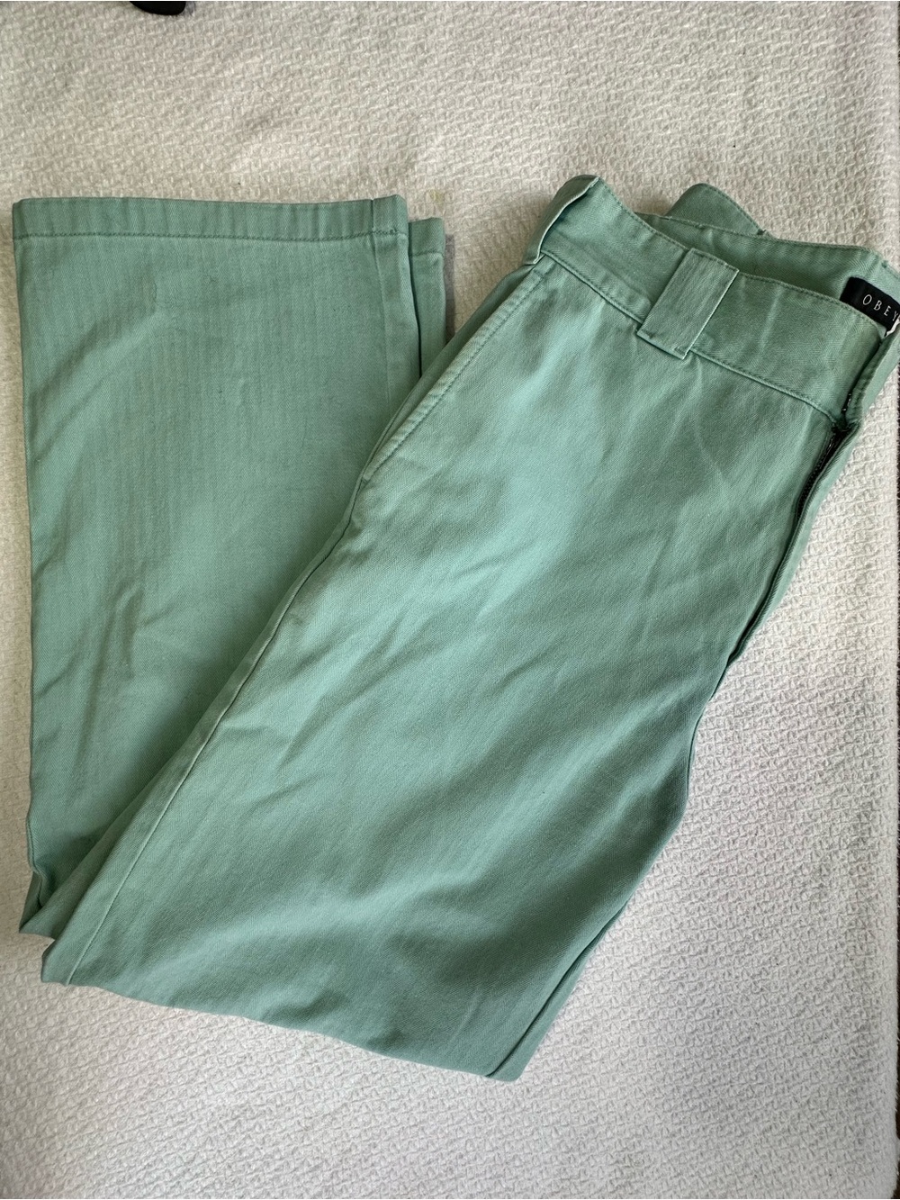 OBEY Organic Cotton Pants — Size 27 — Green